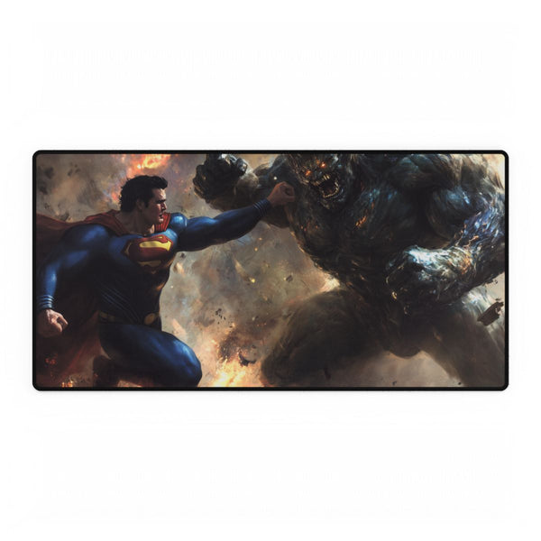 Superman Fighting Doomsday (Edition II) — XXL Gaming Desk Mat — Full Top-Down Artwork View