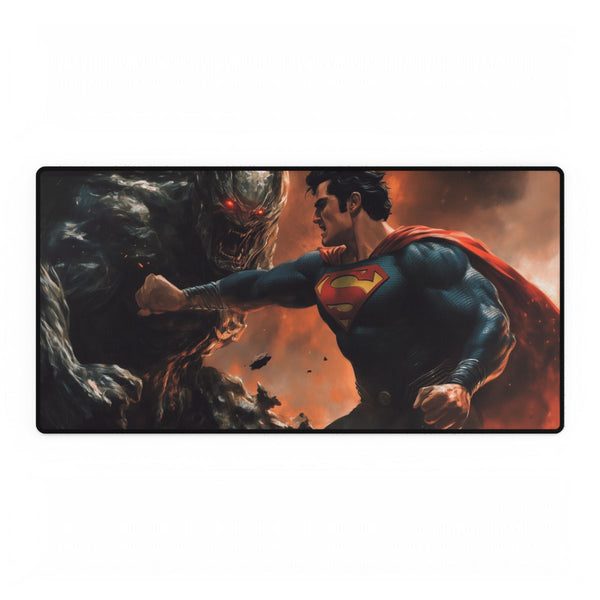 Superman Fighting Doomsday (Edition VII) — XXL Gaming Desk Mat — Full Top-Down Artwork View
