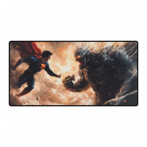 Superman Fighting — XXL Gaming Desk Mat — Full Top-Down Artwork View