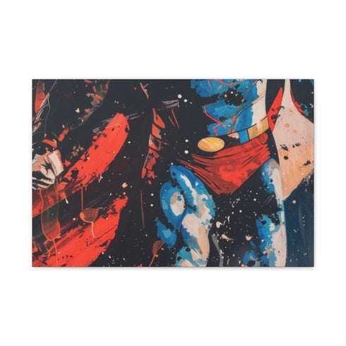 Superman Painting (Edition III) — 24×16 Canvas Wall Art — Front Gallery-Wrapped Canvas View