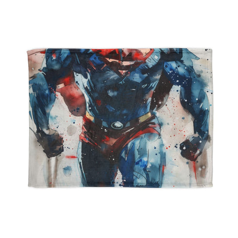 Superman — 50×60 Plush Throw Blanket — Full Spread Plush Fleece Artwork View