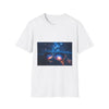 Supernova Reflecting in Sunglasses Graphic Unisex Softstyle T-Shirt - Front View
