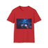 Supernova Reflecting in Sunglasses Graphic Unisex Softstyle T-Shirt - Red Variant