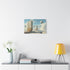 Surreal Dreamscape with Levitating Objects — 24×16 Canvas Wall Art — Living Room Wall Lifestyle View