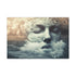 Surreal Face Melting into Ocean — 24×16 Canvas Wall Art — Front Gallery-Wrapped Canvas View