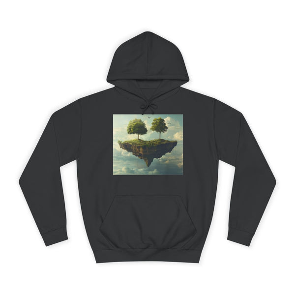 Surreal Landscape with Floating Islands — Heavyweight Graphic Hoodie — Front Heavyweight Fleece Hoodie View