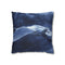 Swan Flying Through Binary Storm — 40×40 Cushion Cover — Front 40×40 cm Square Cushion View