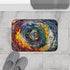 Swirling Vortex of Colors Representing Luxury Memory Foam Bath Mat - Bathroom Lifestyle View