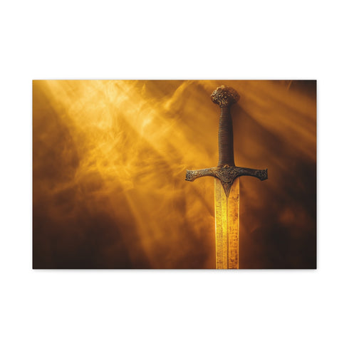 Sword Forged from Sunlight — 24×16 Canvas Wall Art — Front Gallery-Wrapped Canvas View