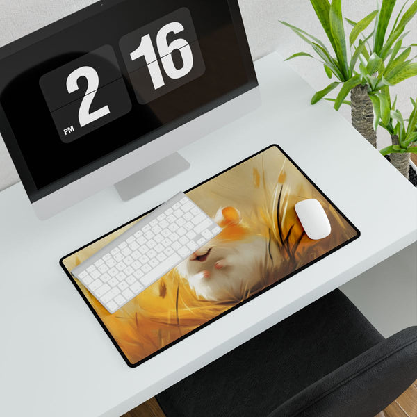 Syrian Hamster Hamster Cute Painting (Edition VI) — XXL Gaming Desk Mat — Gaming & Workspace Desk Setup View