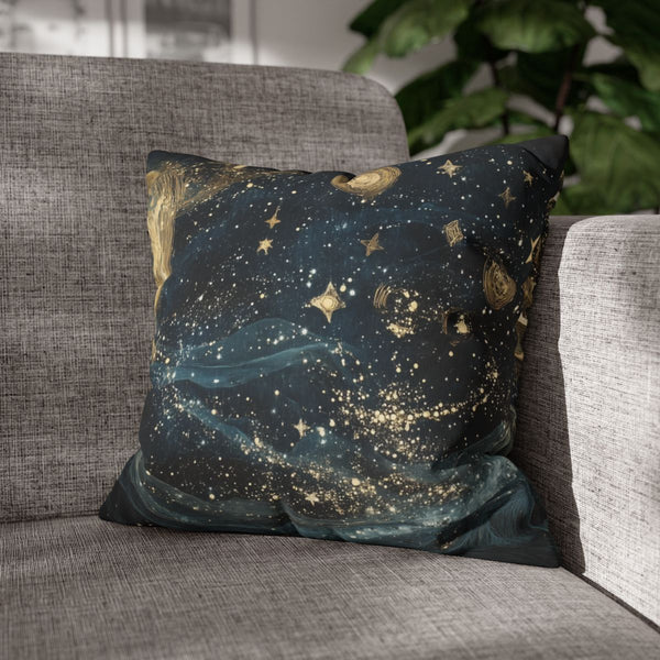 Tapestry Woven from Constellations (Edition III) — Double-Sided Cushion Cover — Sofa & Armchair Living Room Lifestyle View
