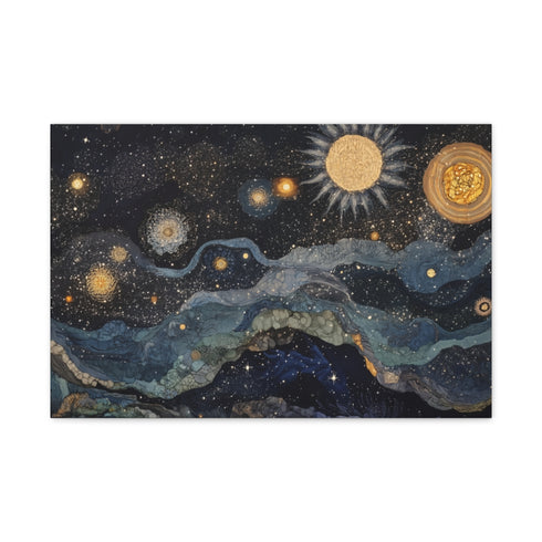 Tapestry Woven from Constellations — 24×16 Canvas Wall Art — Front Gallery-Wrapped Canvas View