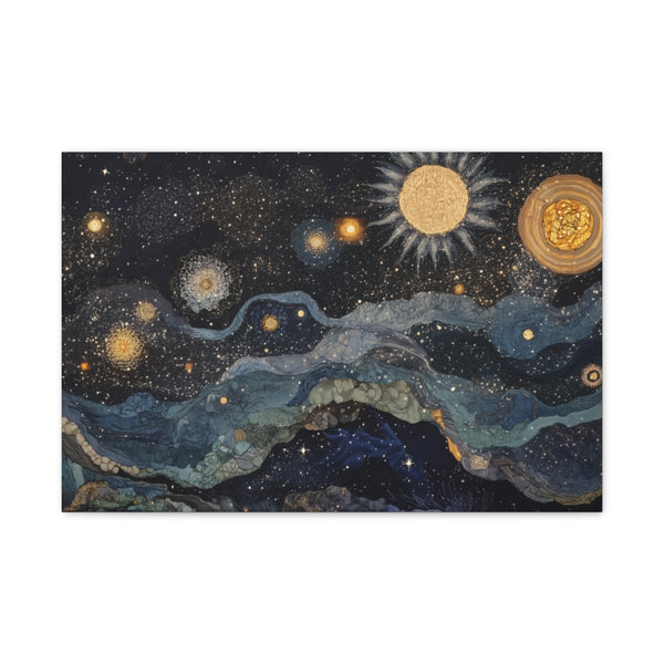 Tapestry Woven from Constellations — 24×16 Canvas Wall Art — Front Gallery-Wrapped Canvas View