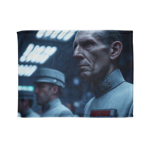 Tarkin Commanding the Death Star Crew, — Plush Fleece Throw Blanket — Full Spread Plush Fleece Artwork View