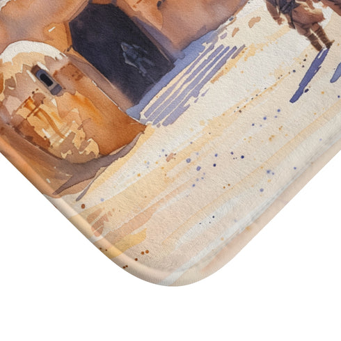 Tatooine Star Wars Luxury Memory Foam Bath Mat - Microfibre Texture Close-Up