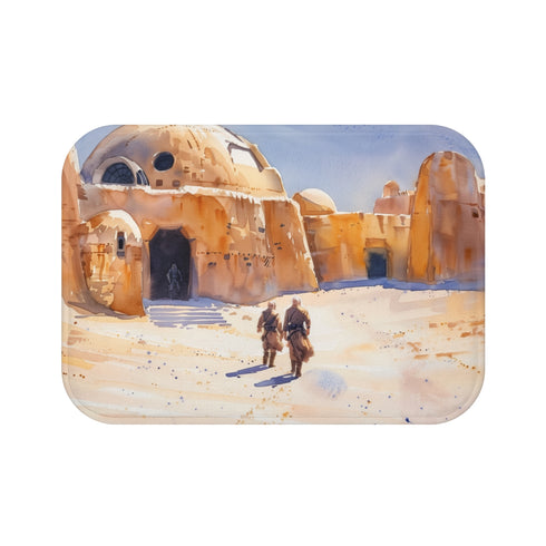 Tatooine Star Wars Luxury Memory Foam Bath Mat - Top View