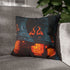 Temple Bells Glowing with Code — 40×40 Cushion Cover — Double-Sided Back & Concealed Zip Detail