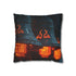 Temple Bells Glowing with Code — 40×40 Cushion Cover — Front 40×40 cm Square Cushion View