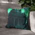 Temple Hidden in Aurora Borealis — Double-Sided Cushion Cover — Sofa & Armchair Living Room Lifestyle View