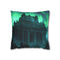 Temple Hidden in Aurora Borealis — Double-Sided Cushion Cover — Front Double-Sided Cushion View
