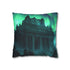 Temple Hidden in Aurora Borealis — Double-Sided Cushion Cover — Front Double-Sided Cushion View
