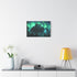 Temple Hidden in Aurora Borealis — Stretched Canvas Wall Art — Living Room Wall Lifestyle View