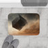 Tesseract Floating in Desert Storm — Memory Foam Bath Mat — Modern Bathroom Floor Lifestyle View