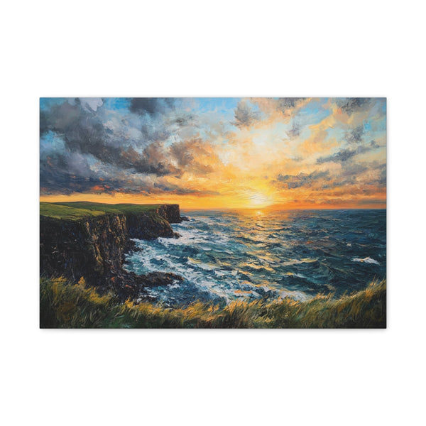 The Wild Atlantic Way Ireland Sunrise Painting a (Edition V) — 24×16 Canvas Wall Art — Front Gallery-Wrapped Canvas View