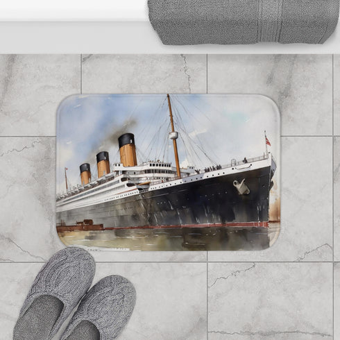 Titanic Ship — Non-Slip Bath Mat — Bathroom Floor Lifestyle View