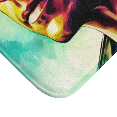 Tom Cruise — 61×43 Memory Foam Bath Mat — Cushioned Memory Foam & Microfibre Close-Up