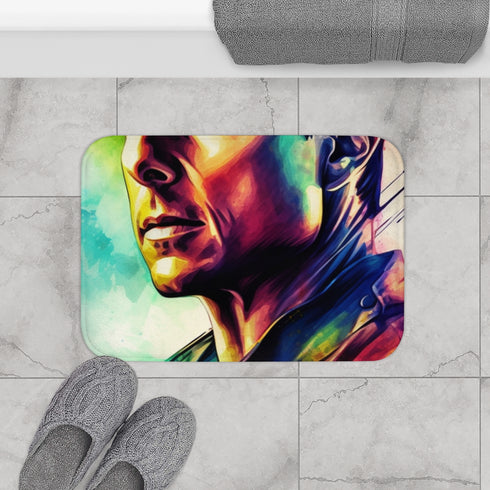 Tom Cruise — 61×43 Memory Foam Bath Mat — Modern Bathroom Floor Lifestyle View