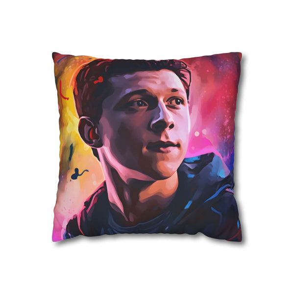 Tom Holland Watercolor Neon Colors — Double-Sided Cushion Cover — Front Double-Sided Cushion View