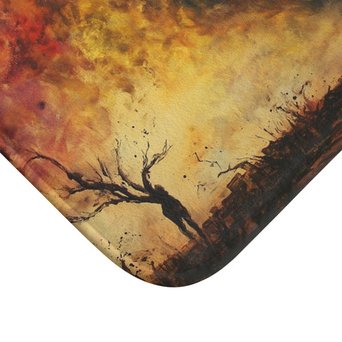 Tornado Fine Art — Non-Slip Bath Mat — Cushioned Memory Foam & Non-Slip Backing Detail