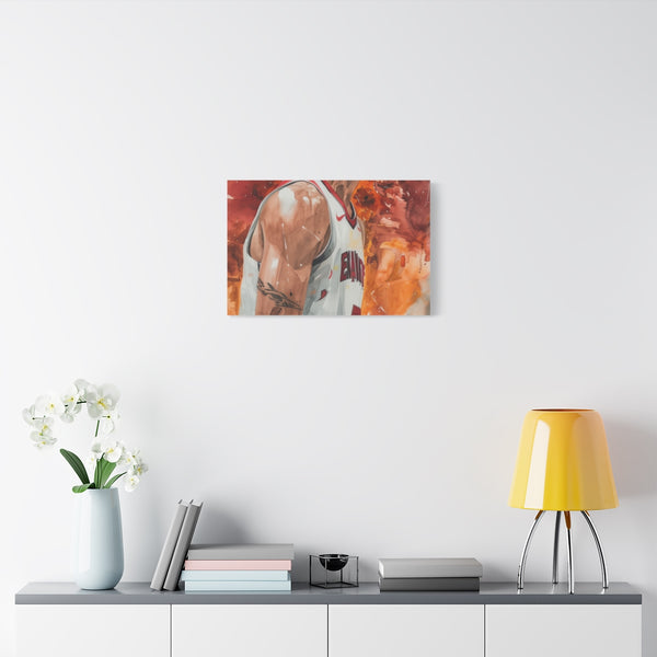 Trae Young — Stretched Canvas Wall Art — Living Room Wall Lifestyle View