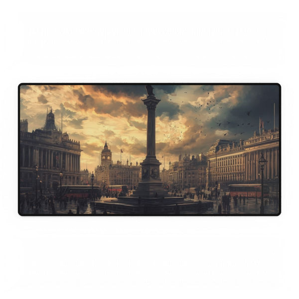 Trafalgar Square London Rainy Evening (Edition IX) — XXL Gaming Desk Mat — Full Top-Down Artwork View