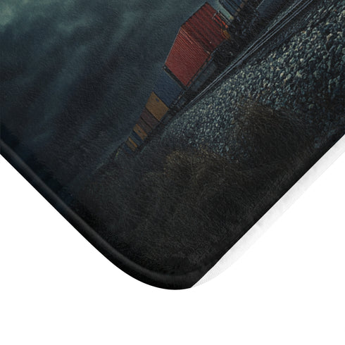 Train — 61×43 Memory Foam Bath Mat — Cushioned Memory Foam & Microfibre Close-Up