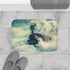 Train Riding Rails Through the Clouds (Edition IV) — 61×43 Memory Foam Bath Mat — Modern Bathroom Floor Lifestyle View