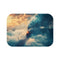 Train Riding Rails Through the Clouds — 61×43 Memory Foam Bath Mat — Top-Down Velvet Microfibre Artwork View