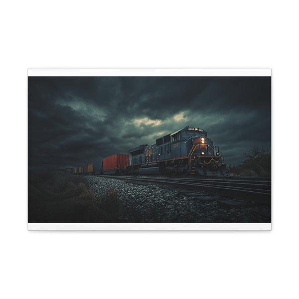 Train — 24×16 Canvas Wall Art — Front Gallery-Wrapped Canvas View
