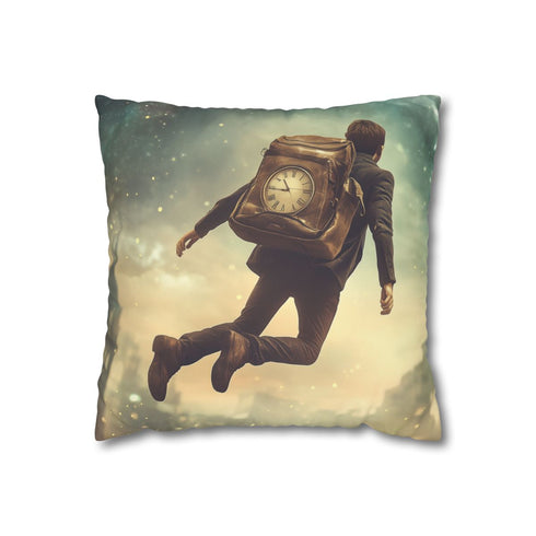 Traveler Floating Above Time — Double-Sided Cushion Cover — Front Double-Sided Cushion View