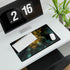 Tree Canopy Glowing Like City Lights — XL & XXL Desk Mat — Gaming & Workspace Desk Setup View
