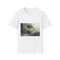 Tree Growing from Floating Cube — Graphic Cotton T-Shirt — Front Graphic Print View