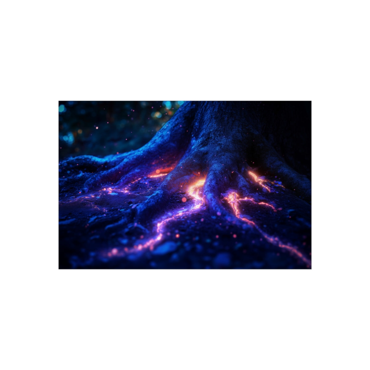 Millennium Tree Rifts Tree Roots Glowing Spacetime Rift – Prints With Passion