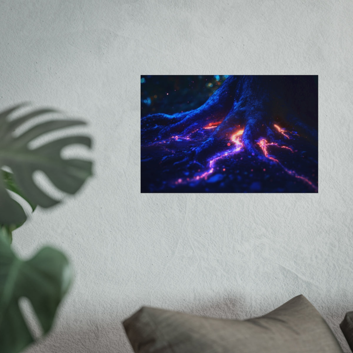 Tree Roots Glowing Spacetime Rift – Prints With Passion