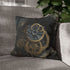 Tree Roots Growing into Clock Gears — 40×40 Cushion Cover — Sofa & Living Room Lifestyle View