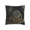 Tree Roots Growing into Clock Gears — 40×40 Cushion Cover — Front 40×40 cm Square Cushion View