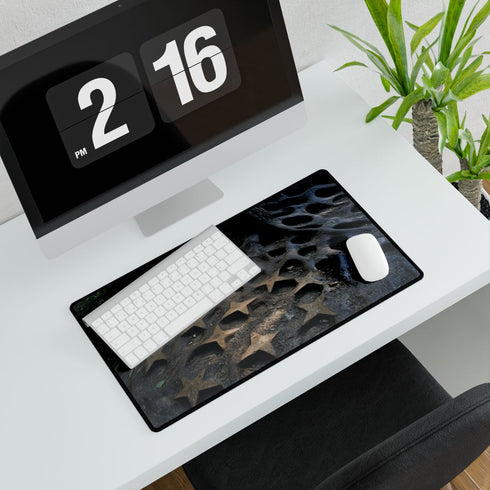 Tree Roots Growing into Star Patterns — XL & XXL Desk Mat — Gaming & Workspace Desk Setup View