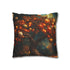 Tree with Planets Growing as Fruit — 40×40 Cushion Cover — Sofa & Living Room Lifestyle View