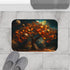 Tree with Planets Growing As Fruit — Memory Foam Bath Mat — Modern Bathroom Floor Lifestyle View