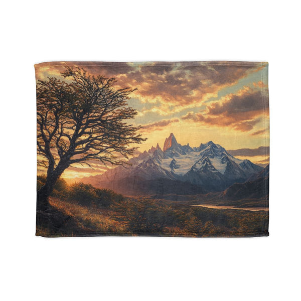 Trek into the Wilds of Patagonia in Chile and Argen (Edition XII) — Plush Fleece Throw Blanket — Full Spread Plush Fleece Artwork View